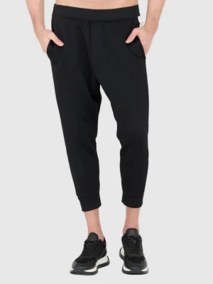 DSQUARED2 Czarne męskie dresy z białymi lampasami, Rozmiar XL