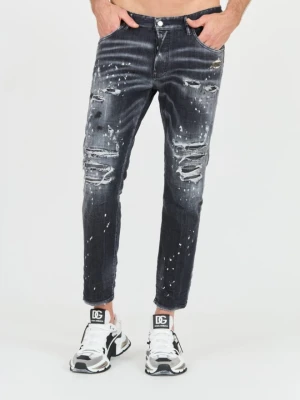 DSQUARED2 Czarne męskie jeansy Skater Jean, Rozmiar 54