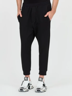 DSQUARED2 Czarne męskie spodnie Ceresio 9 Relax Dan Pant, Rozmiar XL