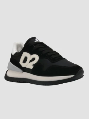 DSQUARED2 Czarne sneakersy Running Low Top, Rozmiar 36