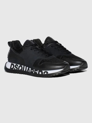 DSQUARED2 Czarne sneakersy z logo na podeszwie