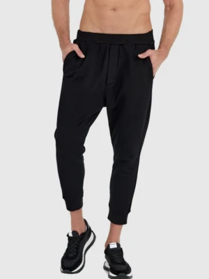 DSQUARED2 Czarne spodnie męskie relax dean joggers, Rozmiar XXL