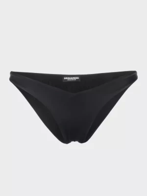 Dsquared2 Czarny dół od bikini z logo rozmiar