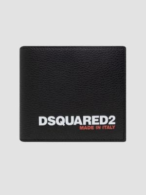 DSQUARED2 Czarny męski portfel skórzany