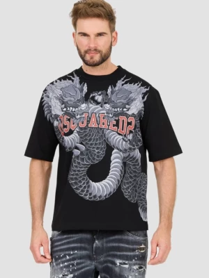DSQUARED2 Czarny t-shirt Loose Fit Tee