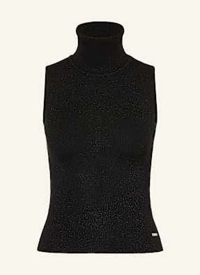 dsquared2 Dzianinowy Top Z Błyszczącą Przędzą schwarz