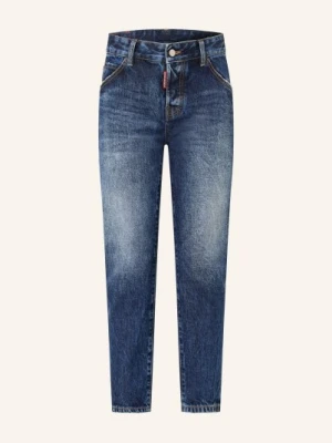 dsquared2 Jeansy Cropped Teddy blau