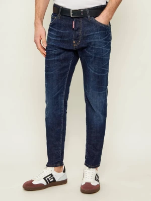 Dsquared2 Jeansy Teddy | Tapered fit granatowy