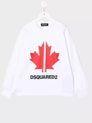 Dsquared2 Kids Biała bluza z logo 4-16 lat rozmiar