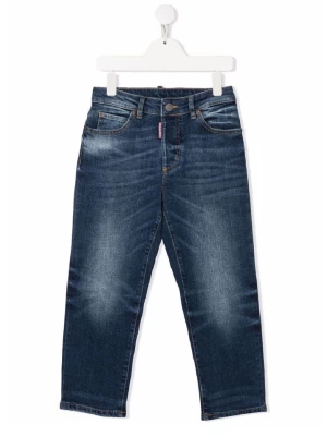 Dsquared2 Kids Niebieskie jeansy z przetarciami 6-16 lat rozmiar