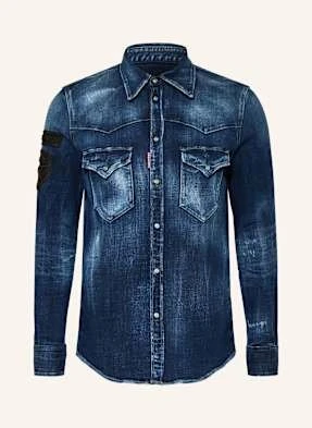 dsquared2 Koszula Jeansowa Regular Fit blau