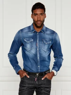 Dsquared2 Jeansowa koszula Western | Regular Fit