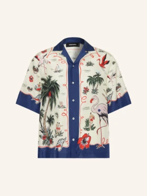 dsquared2 Koszula Z Krótkim Rękawem Z Jedwabiu beige