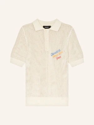 dsquared2 Koszulka Polo Z Dzianiny beige
