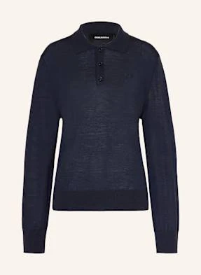 dsquared2 Koszulka Polo Z Dzianiny blau