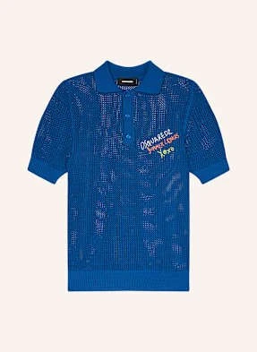 dsquared2 Koszulka Polo Z Dzianiny blau
