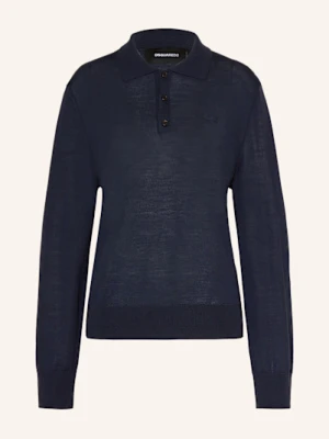 dsquared2 Koszulka Polo Z Dzianiny blau