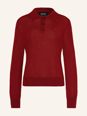 dsquared2 Koszulka Polo Z Dzianiny rot