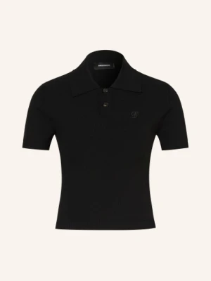 dsquared2 Koszulka Polo Z Pikowanym Wzorem schwarz