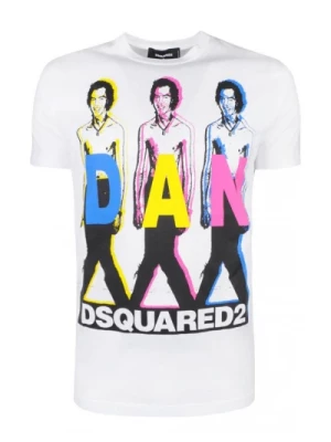 Dsquared2, Koszulka z nadrukiem logo - Dsquared2 White, male,