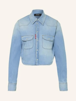 dsquared2 Krótka Bluzka Jeansowa blau