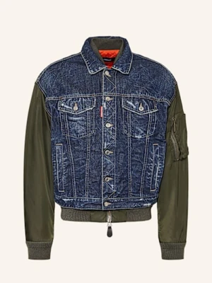 dsquared2 Kurtka Jeansowa Z Mieszanki Materiałów blau