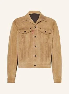 dsquared2 Kurtka Skórzana Jean beige