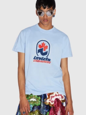 DSQUARED2 Niebieski t-shirt męski invicta cigar, Rozmiar XXL