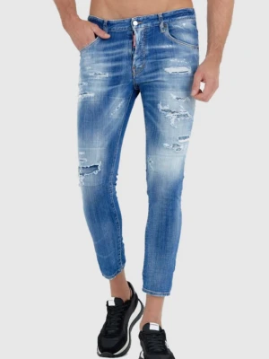DSQUARED2 Niebieskie jeansy męskie skater jeans, Rozmiar 52