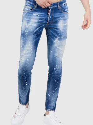 DSQUARED2 Niebieskie jeansy męskie super twinky jean, Rozmiar 52