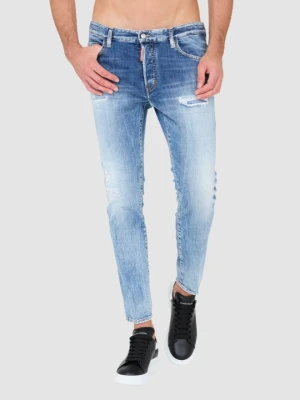 DSQUARED2 Niebieskie męskie jeansy Skater, Rozmiar 52
