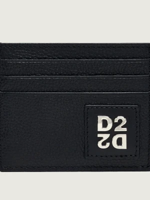 Dsquared2 Skórzane etui na karty czarny