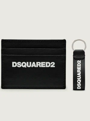 Dsquared2 Skórzane etui na karty czarny