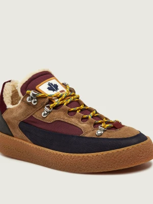 Dsquared2 Skórzane sneakersy Rapper''s Delight | zamsz brązowy