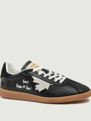 Dsquared2 Skórzane sneakersy Rebel | zamsz czarny