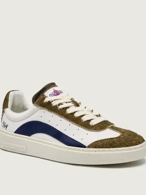 Dsquared2 Skórzane sneakersy Rider | zamsz