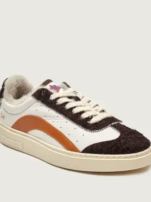 Dsquared2 Skórzane sneakersy Rider | shearling | z dodatkiem wełny