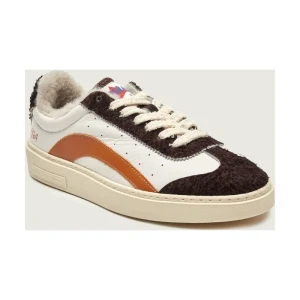 Dsquared2 Skórzane sneakersy Rider | shearling | z dodatkiem wełny