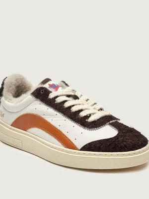 Dsquared2 Skórzane sneakersy Rider | shearling | z dodatkiem wełny