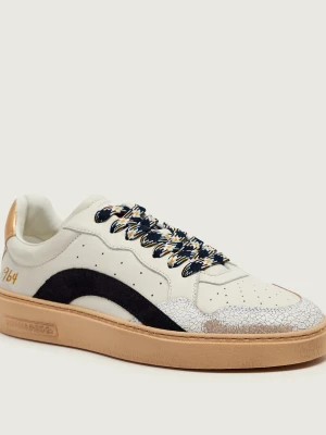 Dsquared2 Skórzane sneakersy Rider | zamsz biały