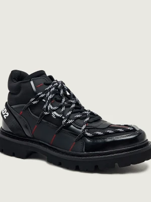 Dsquared2 Skórzane trapery czarny