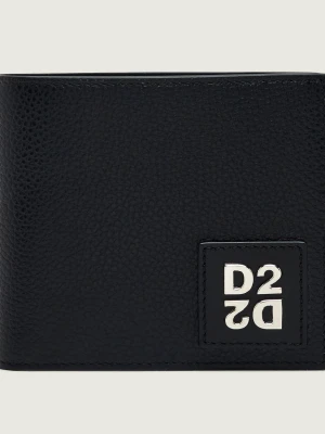 Dsquared2 Skórzany portfel czarny