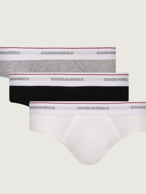 Dsquared2 Slipy 3-pack biały
