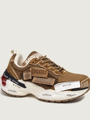 Dsquared2 Sneakersy Faster | zamsz brązowy