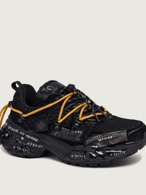 Dsquared2 Sneakersy Faster | zamsz czarny