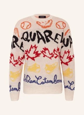 dsquared2 Sweter Z Dodatkiem Alpaki beige