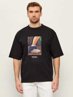 Dsquared2 T-shirt | Dsquared2 x Felix Chesher | Loose fit czarny