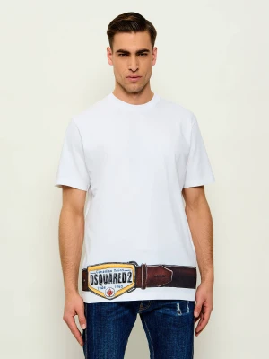 Dsquared2 T-shirt Iconique | Loose fit biały