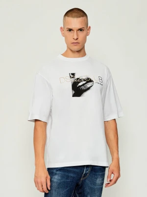 Dsquared2 T-shirt | Loose fit biały
