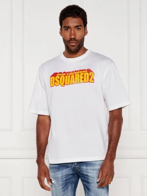 Dsquared2 T-shirt | Loose fit biały